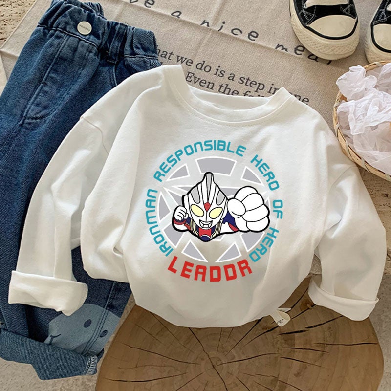 New Autumn Boys Long-Sleeved T-Shirt Baby Top 2024 Printed Children'S Wear Children'S Loose Base Shirt Trendy - Image 4