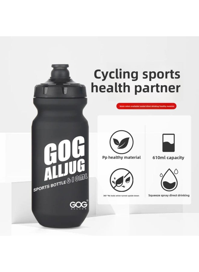 Bpa Free Bicycle Water Bottle Riding Water Bottle Mountain Road Bike Sports Water Cup Riding Equipment Bicycle Accessories-Color:Orange-red Spray Paint (dust Cover Included)-Capacity:610ml - Image 3