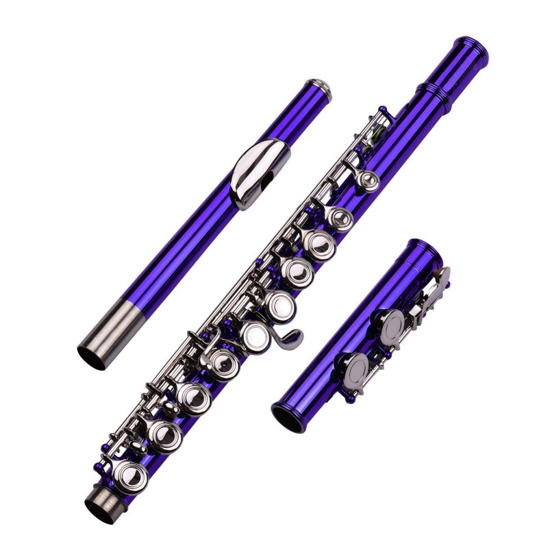 Professional C Flute 16 Closed Holes Purple Nickel Plated Cupronickel Material - High Durability Wonderful Tone Leather Pad Needle Spring for Performance Daily Practice - Image 3