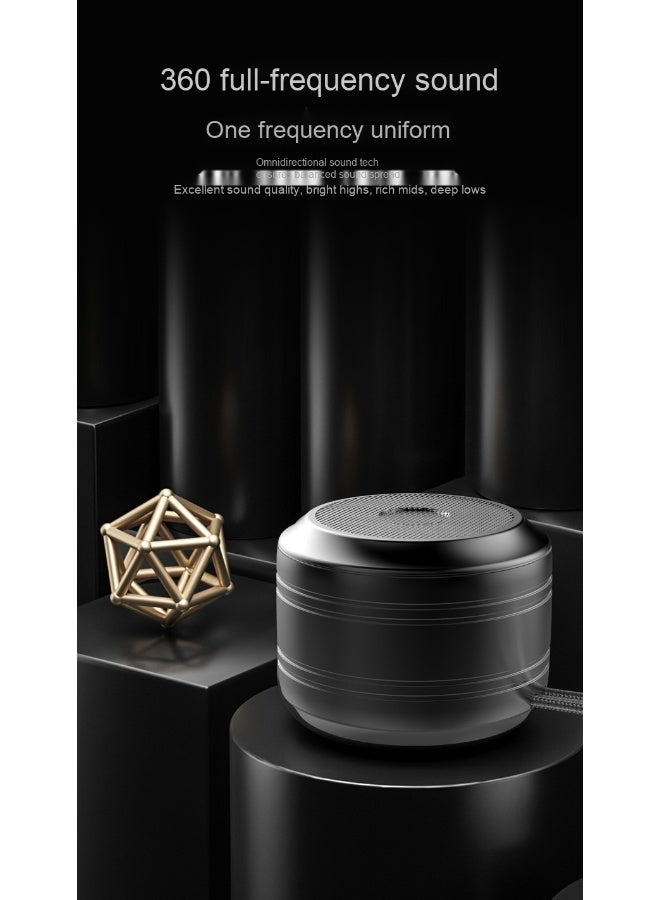 NIBEMINENT Bluetooth Small Speaker Desktop Portable String Speaker Heavy Bass Small Steel Noise Reduction Bluetooth Speaker  - Image 3