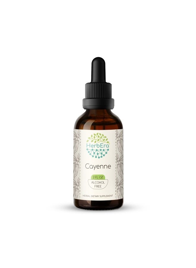 HerbEra Cayenne B60 Alcohol-Free Herbal Extract Tincture, Concentrated Liquid Drops Natural Cayenne (Capsicum annuum) 2 fl oz - Image 1