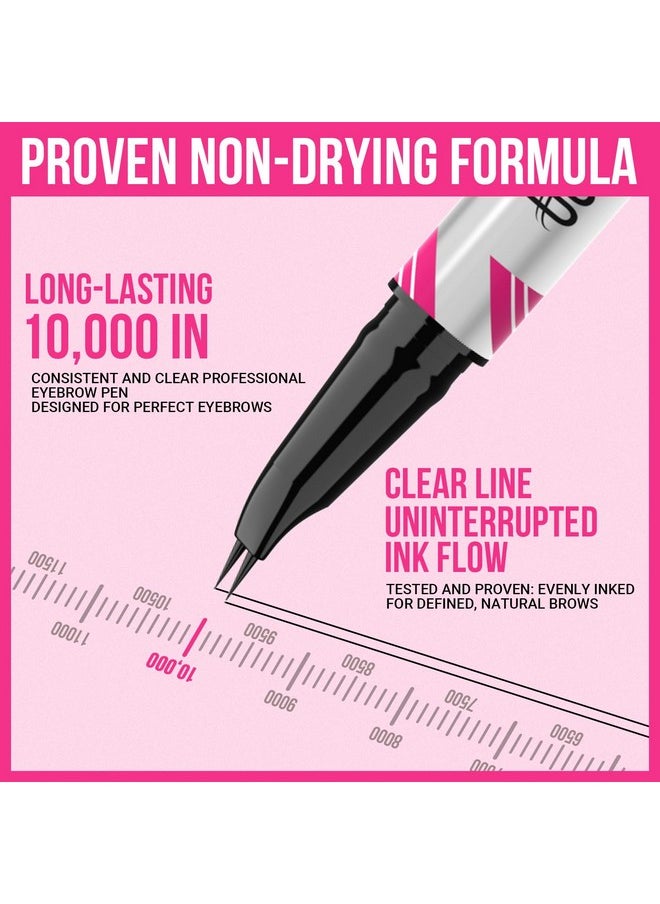 iMethod - Curved Eyebrow Pen - Eyebrow Pencil, Brow Pencil 2-In-1 Dual-Ended Microblading Eyebrow Pen With Curved Tip And Precise Brush-Tip For Natural Hair-Like Brows, Last All-Day, Black Brown - Image 1