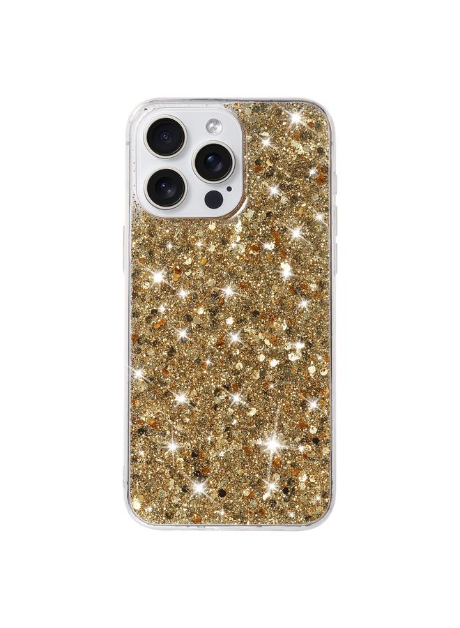 S-TOP Case For iPhone 14 Pro Transparent Frame Glitter Powder TPU Phone Case - Image 1