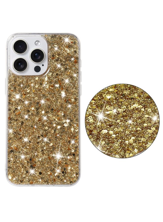S-TOP Case For iPhone 14 Pro Transparent Frame Glitter Powder TPU Phone Case - Image 2