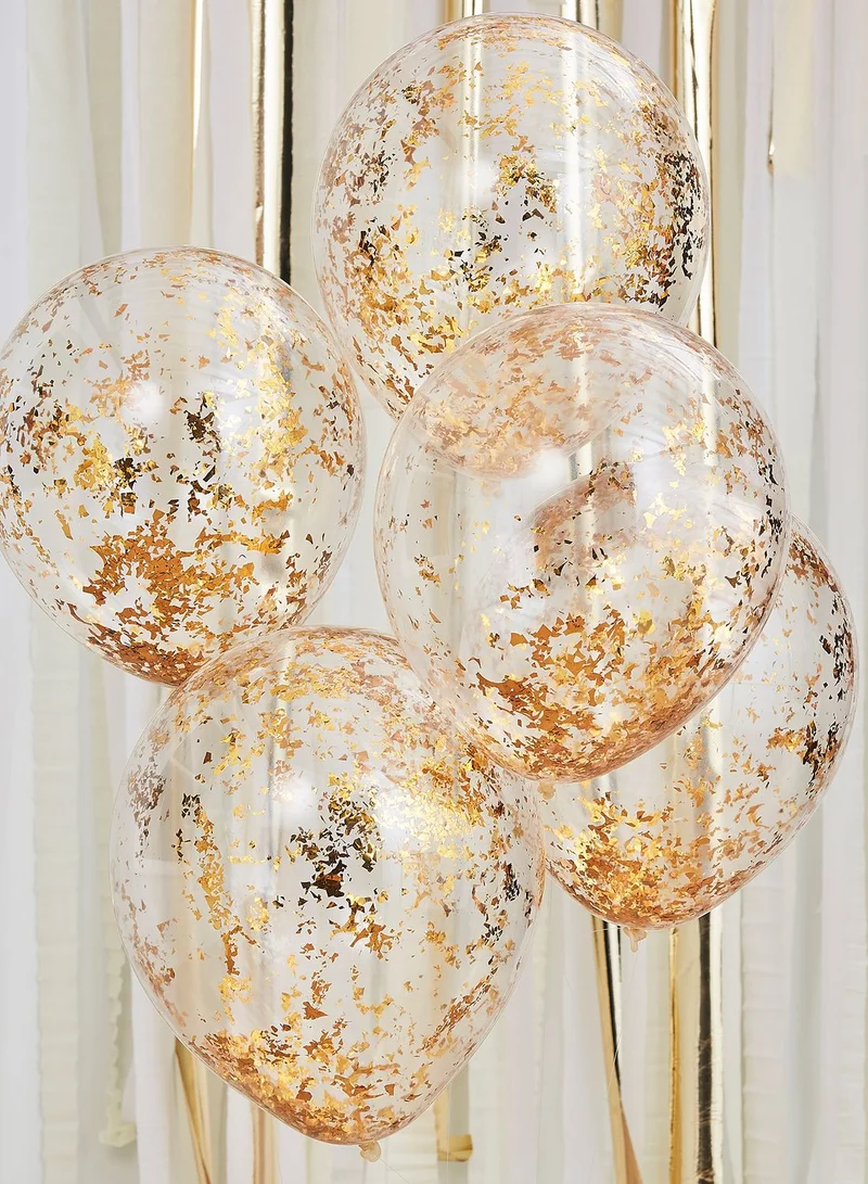 Ginger Ray Gold Foil Confetti Balloons
