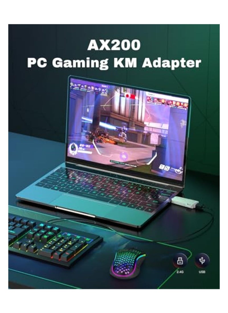 Generic - PC Gaming Keyboard Mouse Adapter for Assisted Aiming, Keyboard to Joystick Converter Gaming Joystick Adapter Customizable Gaming Adapter App Customization Adapter Mouse Joystick Adapter Flex Mapping - Image 1