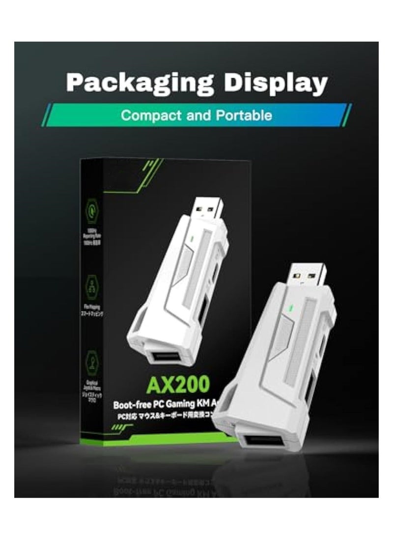 Generic - PC Gaming Keyboard Mouse Adapter for Assisted Aiming, Keyboard to Joystick Converter Gaming Joystick Adapter Customizable Gaming Adapter App Customization Adapter Mouse Joystick Adapter Flex Mapping - Image 1