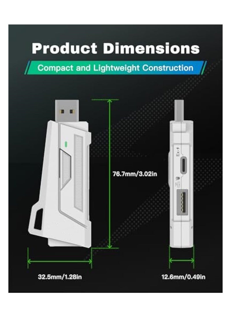 Generic - PC Gaming Keyboard Mouse Adapter for Assisted Aiming, Keyboard to Joystick Converter Gaming Joystick Adapter Customizable Gaming Adapter App Customization Adapter Mouse Joystick Adapter Flex Mapping - Image 1