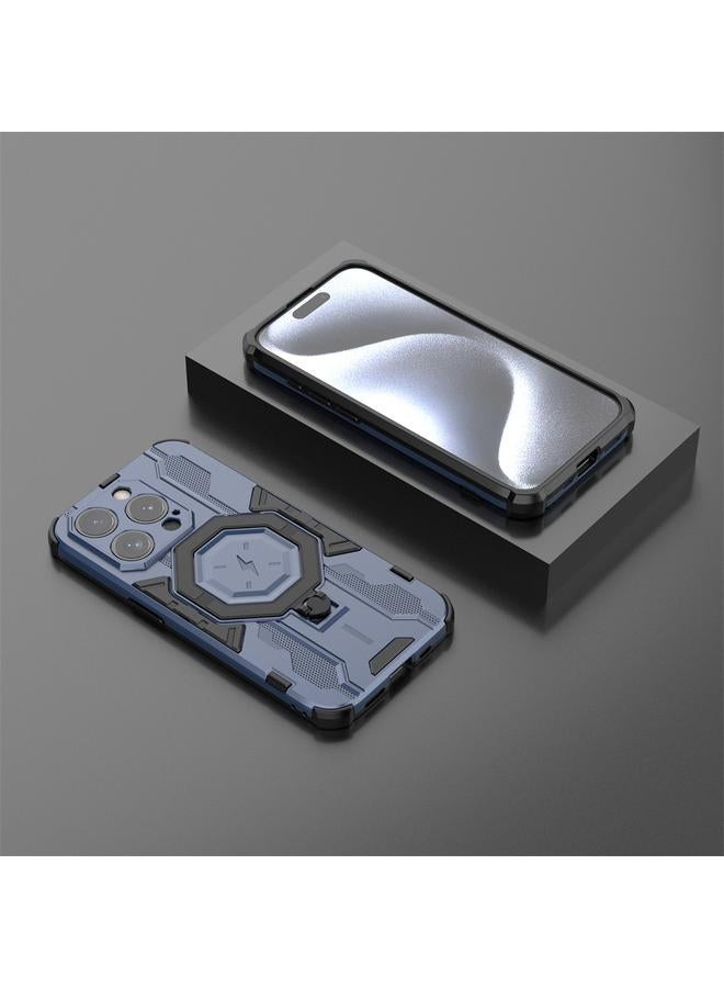 اس-توب جراب لهاتف iPhone 15 Pro Max MagSafe Supersonic Armor Holder PC Hybrid TPU جراب هاتف - Image 2