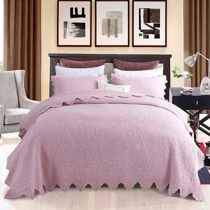 New Korean Quilted Bed Three-Piece Set Handmade Quilted Non-Slip Bed Bed Sheets Multi-Piece Set Summer Cool Air-Conditioned Quilt - Image 1
