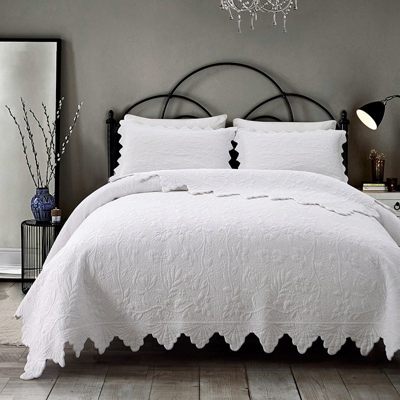 New Korean Quilted Bed Three-Piece Set Handmade Quilted Non-Slip Bed Bed Sheets Multi-Piece Set Summer Cool Air-Conditioned Quilt - Image 2