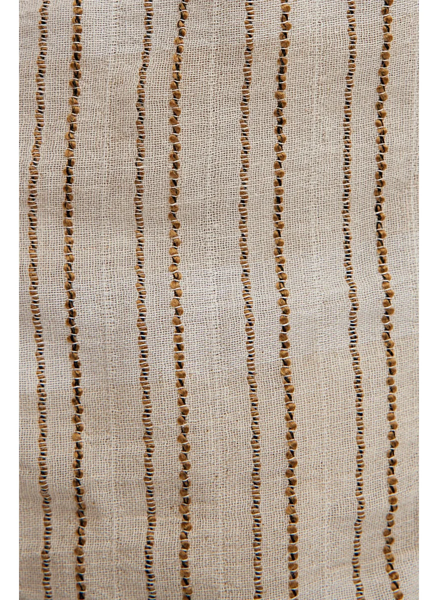 Touche Waist Gathered Linen Textured Shirt