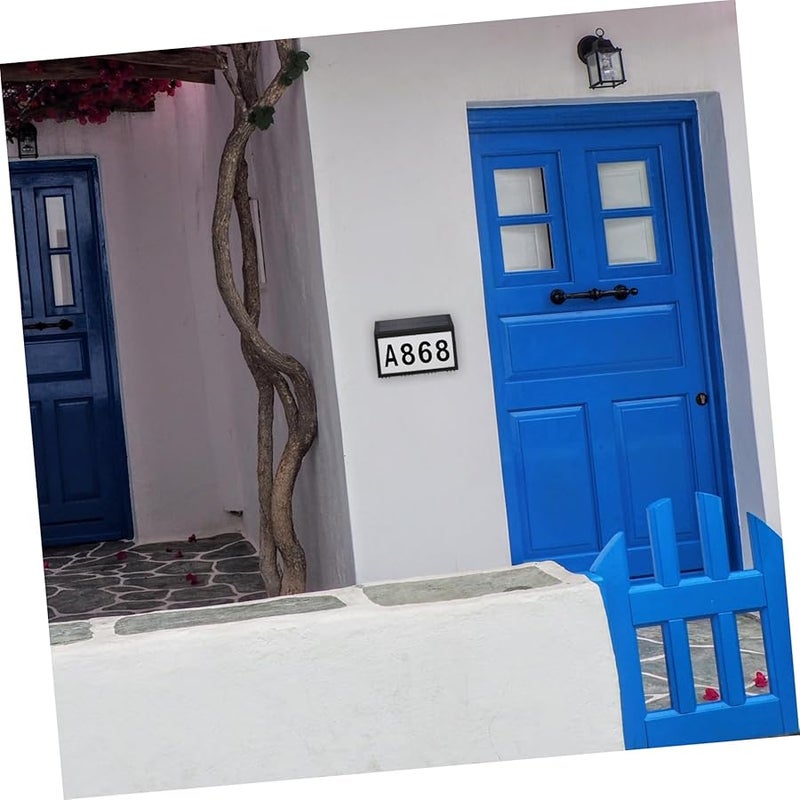 لوحة أرقام العنوان المضيئة بالطاقة الشمسية LED للاستخدام الخارجي في المنزل والحديقة - Image 3