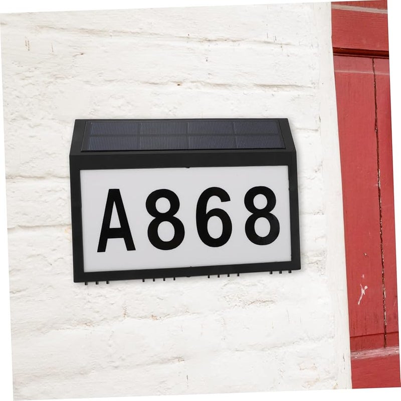 لوحة أرقام العنوان المضيئة بالطاقة الشمسية LED للاستخدام الخارجي في المنزل والحديقة - Image 4