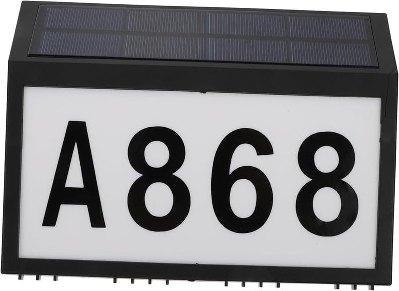 لوحة أرقام العنوان المضيئة بالطاقة الشمسية LED للاستخدام الخارجي في المنزل والحديقة - Image 2