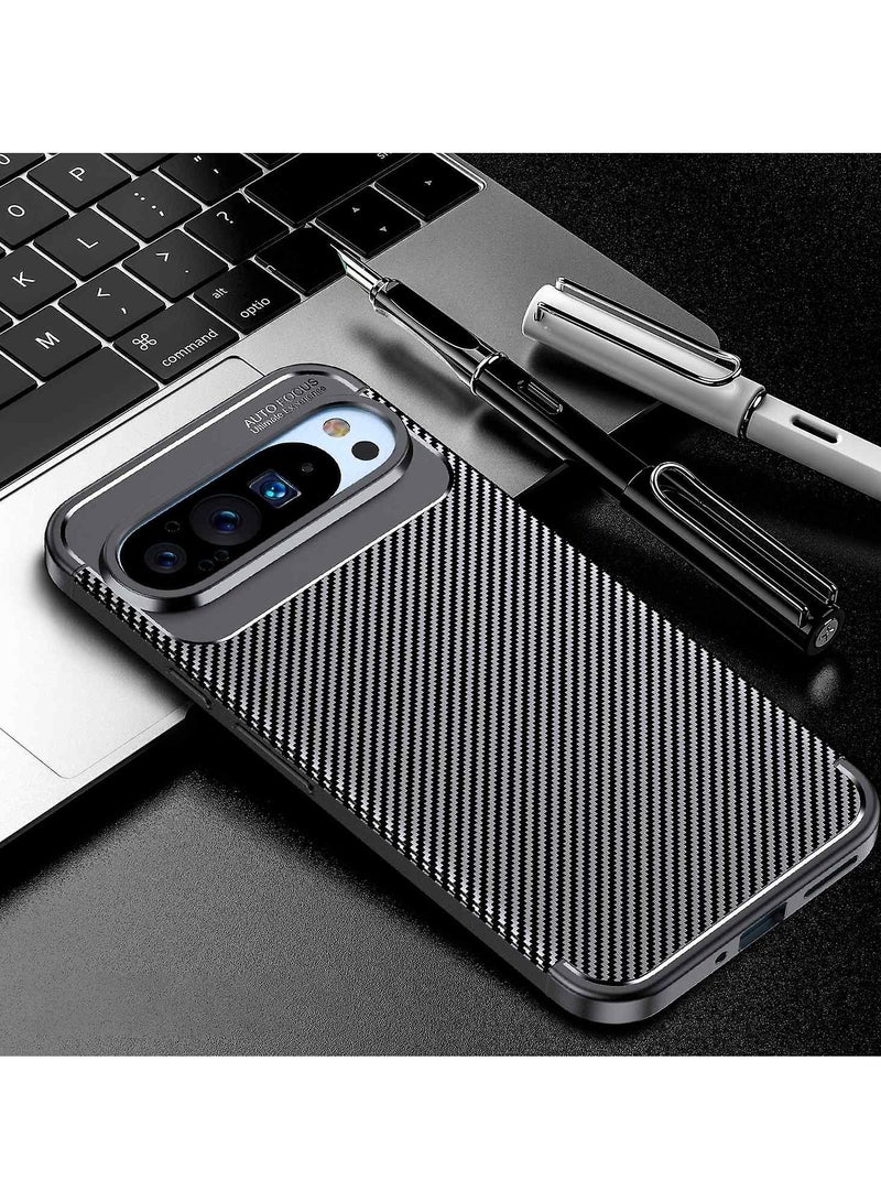 Flexible TPU case for Google Pixel 9 Pro scratch-resistant carbon fiber textured phone case - Image 2