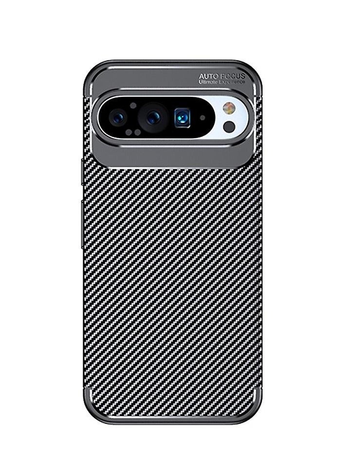 Flexible TPU case for Google Pixel 9 Pro scratch-resistant carbon fiber textured phone case - Image 1
