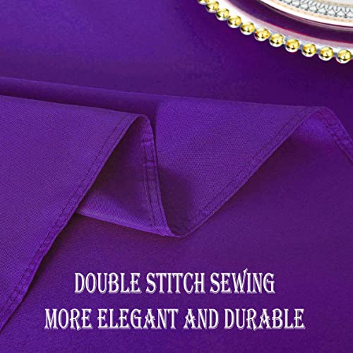 KAIPHO Purple Square Tablecloth Waterproof Stain Resistant Wrinkle Free Table Cloth 210GSM Polyester Wipeable Table Cover for Party, Banquet, Indoor and Outdoor - Rectangle/Rectangular, 60 x 60 inch - Image 3