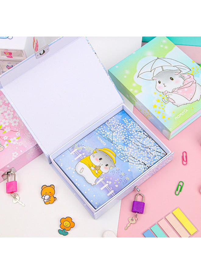 HELPS Creative Cartoon Diary Student Cute Password Notebook With Lock Boxed Notebook Children's Gift Hand Ledger - Image 3