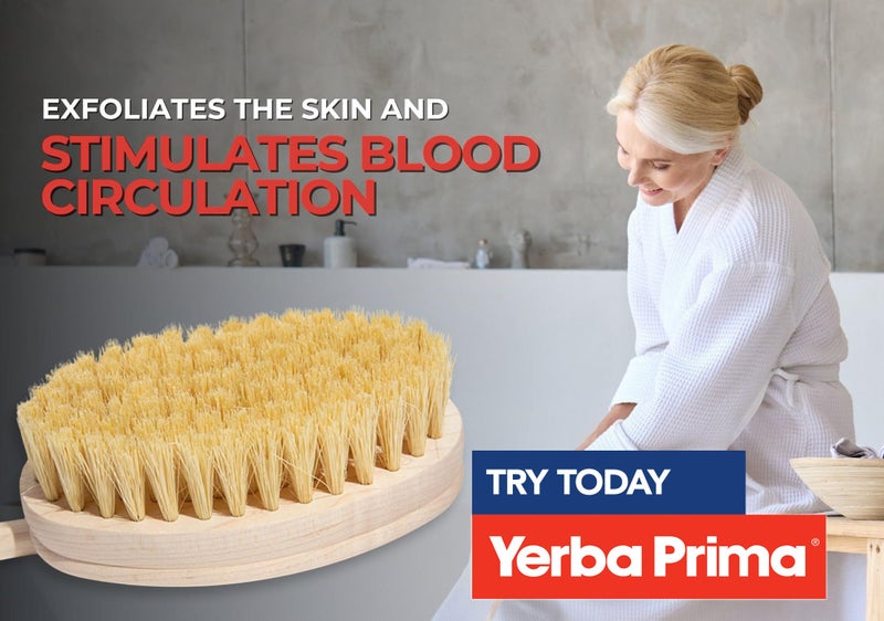 Yerba Prima Tampico Skin Brush (Pack of 1) - Natural Vegetable Fiber Bristles for Dry Skin Brushing - Image 5