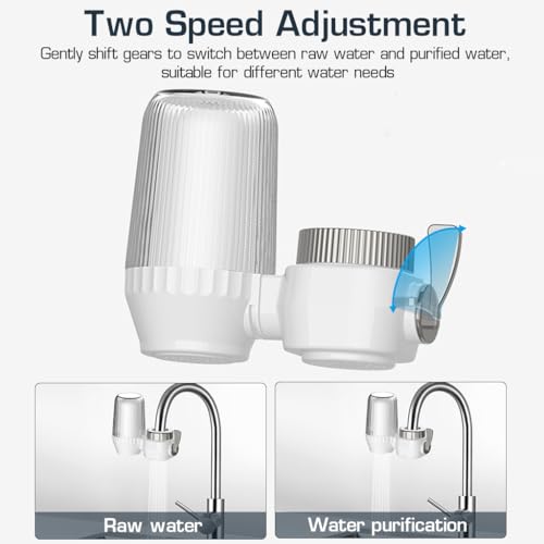 Supvox Faucet Activated Carbon Water Filter Active Carbon Filtration Core Water Filter Faucet Mount Water Filtration System for Tap Water, Hard Water Softener, Universal Water Tap Filter, Clear - Image 5