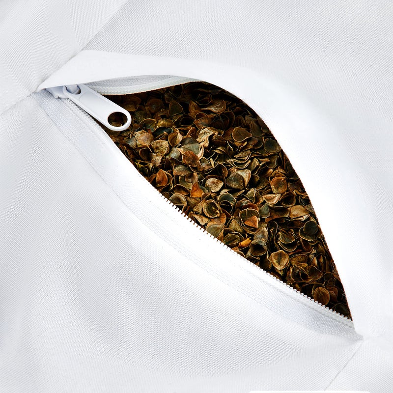 Retrospec Sedona Zafu Meditation Cushion & Floor Pillow with Buckwheat Hulls - Adjustable Yoga Accessory for Women - 13in Round Cotton Seat with Handle & Washable Cover - Image 5