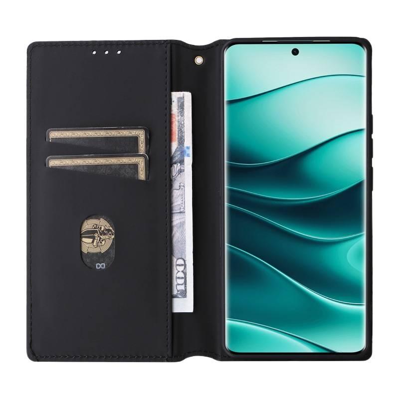 غطاء واقي بTPU لـ Redmi Note 14 Pro مع حامل قائم ومغناطيس قوي مع تغطية كاملة باللون أسود مغناطيسي بوظيفة حامل من مادة TPU باللون الأسود باللون الأحمر - Image 3