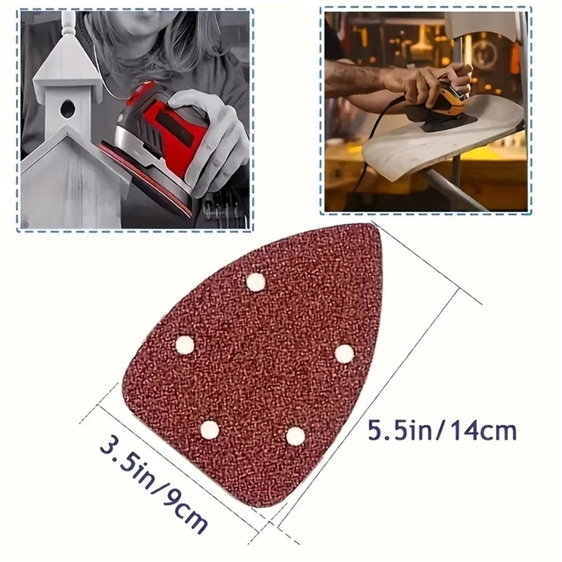 ورق صنفرة، 50 قطعة، لصنفرة تفاصيل الفأرة، مناسب للخشب (50 قطعة، درجة خشونة 320) - Image 2