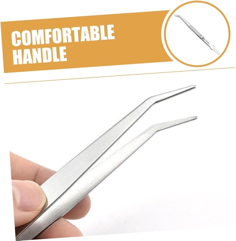 Stainless Steel Jewelry Tweezers Precision Static Non Tools for Crafts Electronics Eyelash Application - Image 3