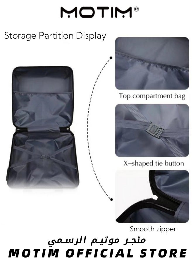 موتيم السفر الأمتعة المحمولة على الأمتعة حقيبة الطفل 20 بوصة الأمتعة الصغيرة مع عجلات الغزل حقيبة الكرتون - Image 3