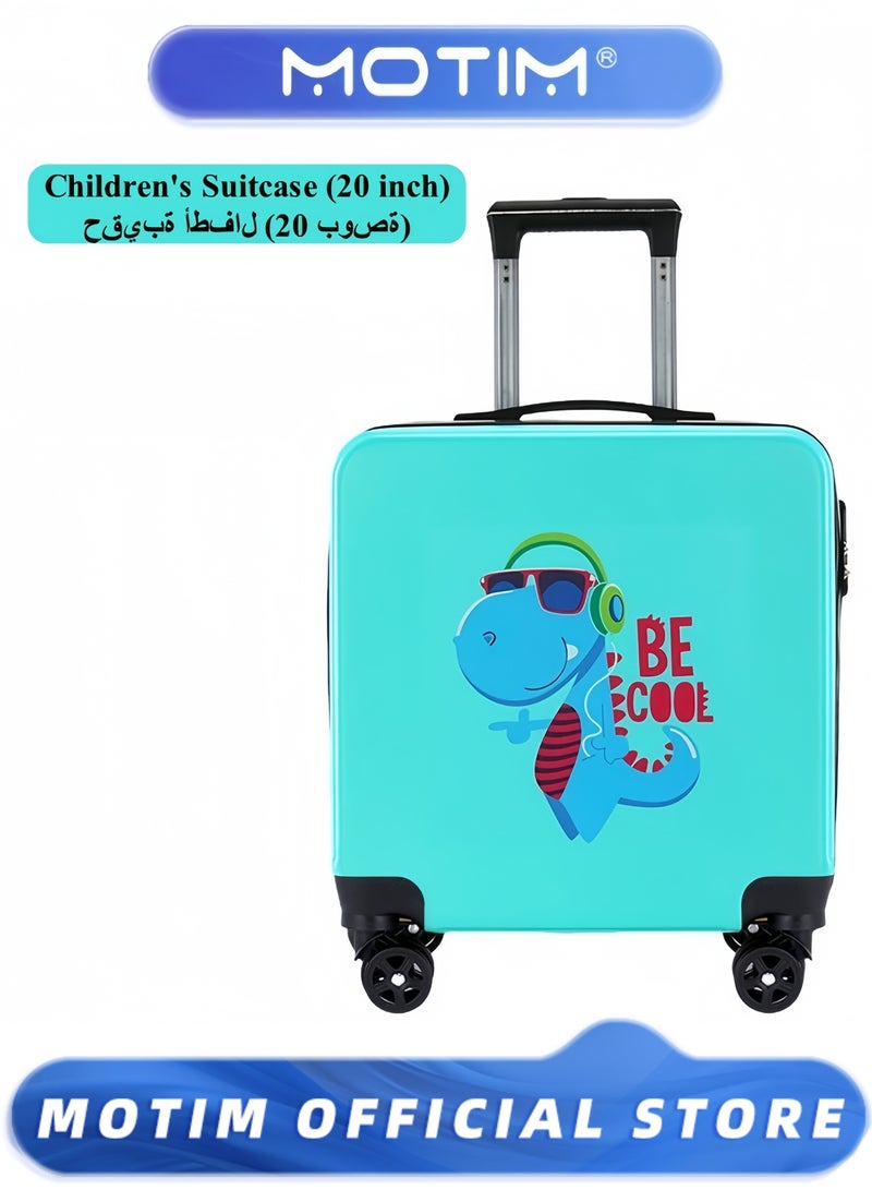 موتيم السفر الأمتعة المحمولة على الأمتعة حقيبة الطفل 20 بوصة الأمتعة الصغيرة مع عجلات الغزل حقيبة الكرتون - Image 1