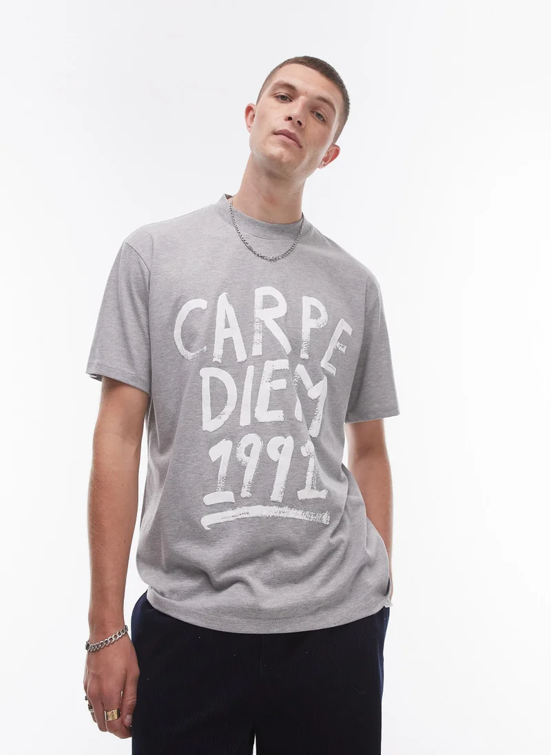 TOPMAN Graphic Crew Neck T-Shirt