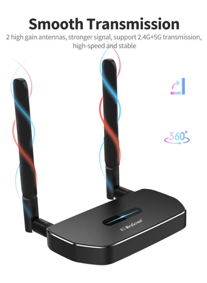 Mirascreen HD Wireless Transmitter Receiver Set Wireless Display Adapter Support 4K Image Quality Long Transmission Distance Plug and Play - Image 4