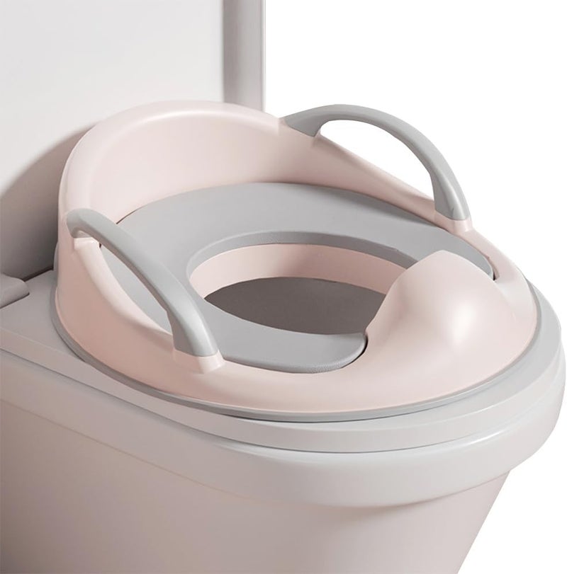 0TO1 TECH Potty Training Seat with Detachable Soft Cushion & Splash Guard - Fits Round and Oval Toilets (Pink) - Image 1