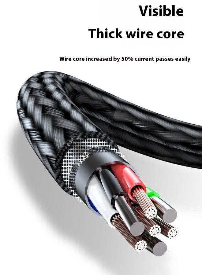 3-in-1 USB Fast Charging Cable - 120W Power Super Fast Charger Cords Universal Phone Charger, Multiple Charger Wire for Cellphone, Tablets and More - Image 3