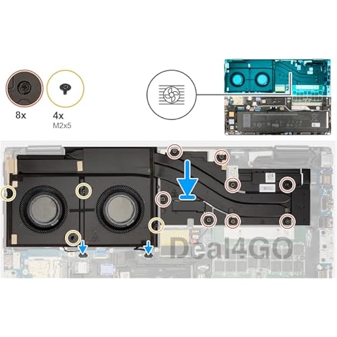 CPU OR GPU COOLING FAN MFWHG 0MFWHG DV704 REPLACEMENT FOR DELL PRECISION 7670 7680 (DIS) - Image 2