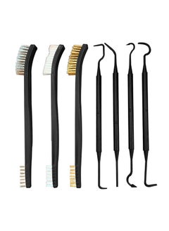 Oasisgalore Wire Brush Set for Rust Removal, Double-Ended Design for Oily Dirt - Stainless Steel/Brass/Nylon, 7pcs  - Image 1