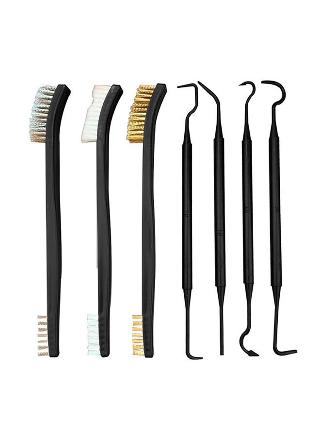 Oasisgalore Wire Brush Set for Rust Removal, Double-Ended Design for Oily Dirt - Stainless Steel/Brass/Nylon, 7pcs  - Image 1