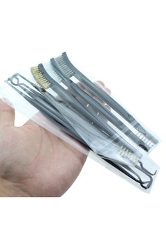 Oasisgalore Wire Brush Set for Rust Removal, Double-Ended Design for Oily Dirt - Stainless Steel/Brass/Nylon, 7pcs  - Image 4