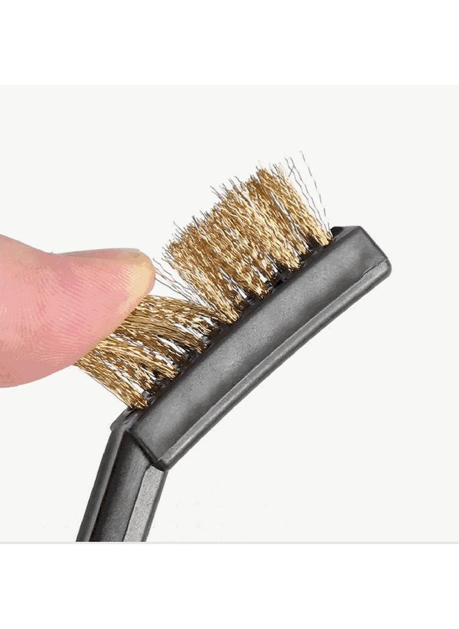 Oasisgalore Wire Brush Set for Rust Removal, Double-Ended Design for Oily Dirt - Stainless Steel/Brass/Nylon, 7pcs  - Image 3