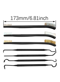 Oasisgalore Wire Brush Set for Rust Removal, Double-Ended Design for Oily Dirt - Stainless Steel/Brass/Nylon, 7pcs  - Image 2
