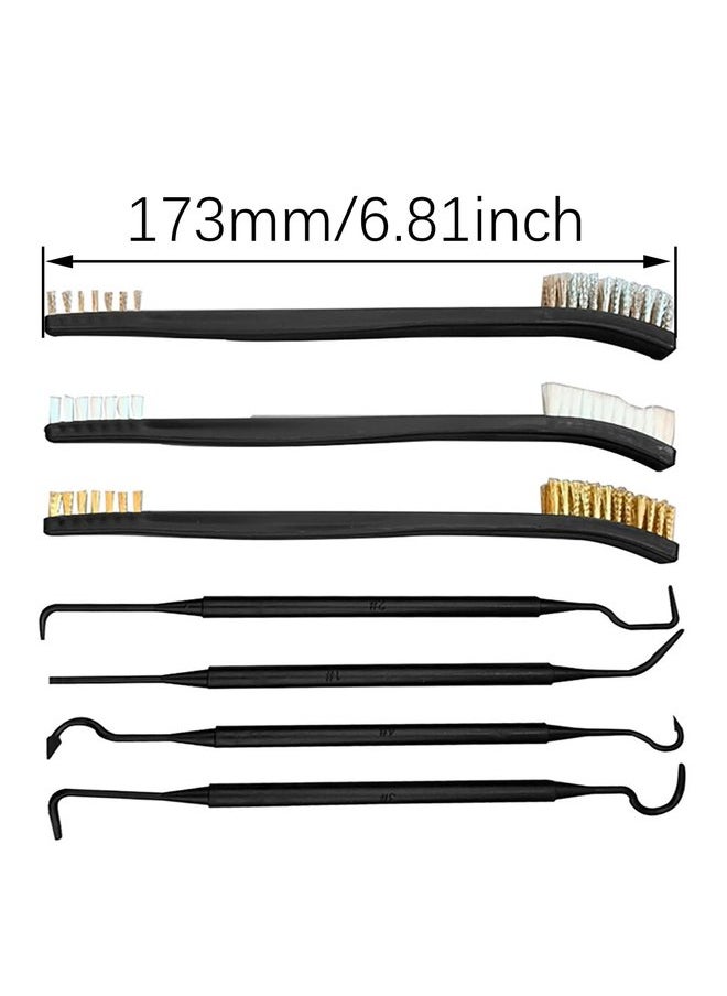 Oasisgalore Wire Brush Set for Rust Removal, Double-Ended Design for Oily Dirt - Stainless Steel/Brass/Nylon, 7pcs  - Image 2