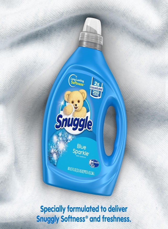 Snuggle Blue Sparkle Liquid Fabric Softener, 2X Concentrated, 200 Loads, 80 Fl Oz - Image 5