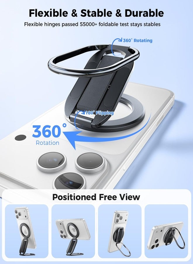 SUPERONE [2025 Upgraded] SUPERONE MagSafe Phone Grip for MagSafe with Finger Strap, Removable Gym Magnetic Phone Grip with Two-Sided Magnets, Mag Safe Grip Kickstand Loop for iPhone 17/16/15/14/13/12 Series - Image 5