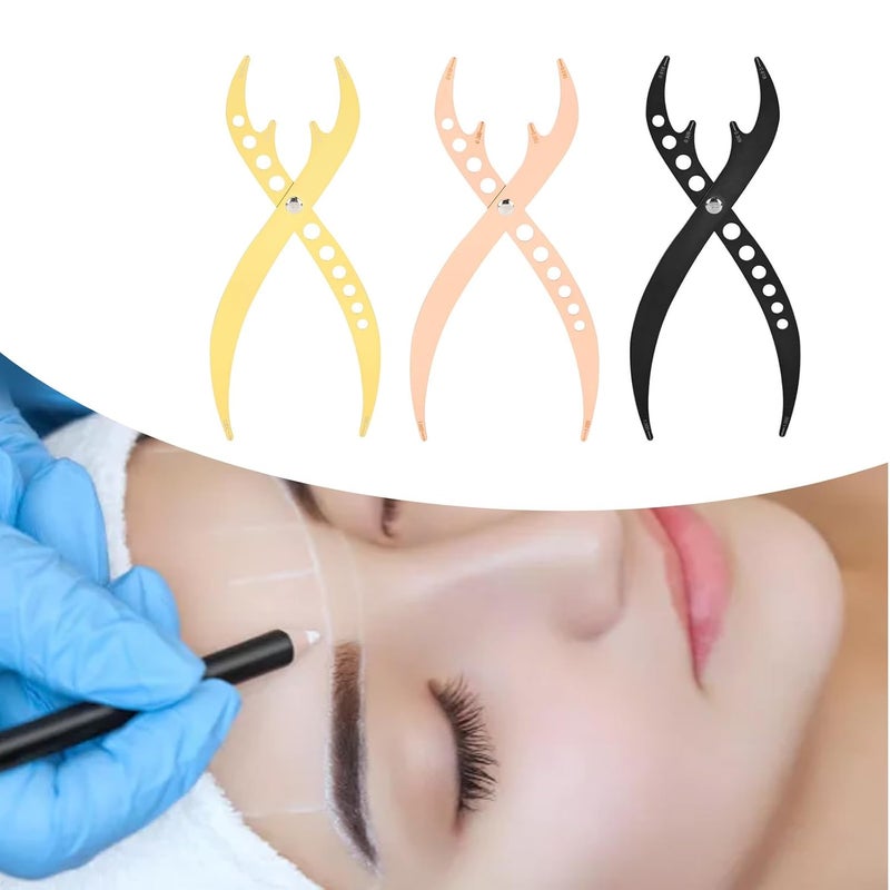 Eyebrow Stencil Ruler Stainless Steel Microblading Tool for Balanced Symmetrical Eyebrows at Home Travel - Image 3