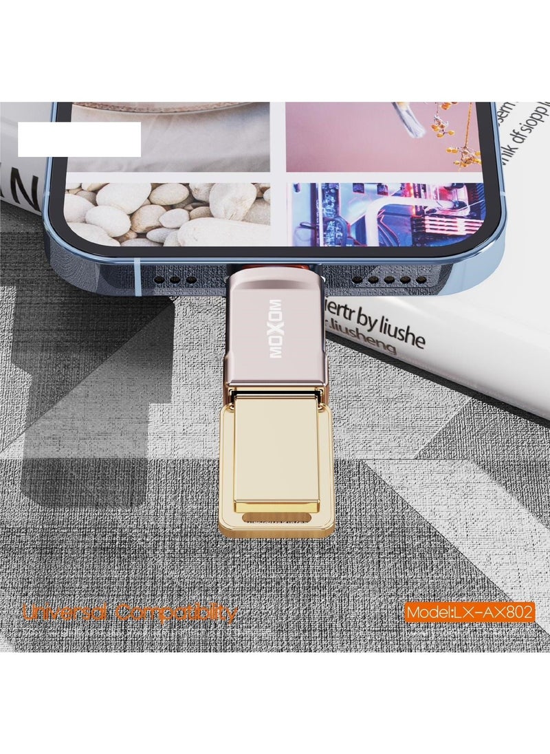 MOXOM OTG Adapter for iPhone Lightning & USB LX-AX802  - Image 2