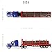 Risopen Logging Truck and Trailer Toy 150 for Kenworth W900 Large Diecast Metal Semi Truck Tractor Transport Series Lumber for Boys - Image 4