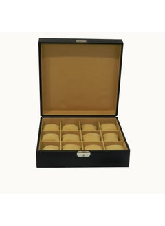 Laveri Watch Box  for Men Women (12 Slots), Premium PU Leather Watch Display Case Box Organizer with Removable Pillow