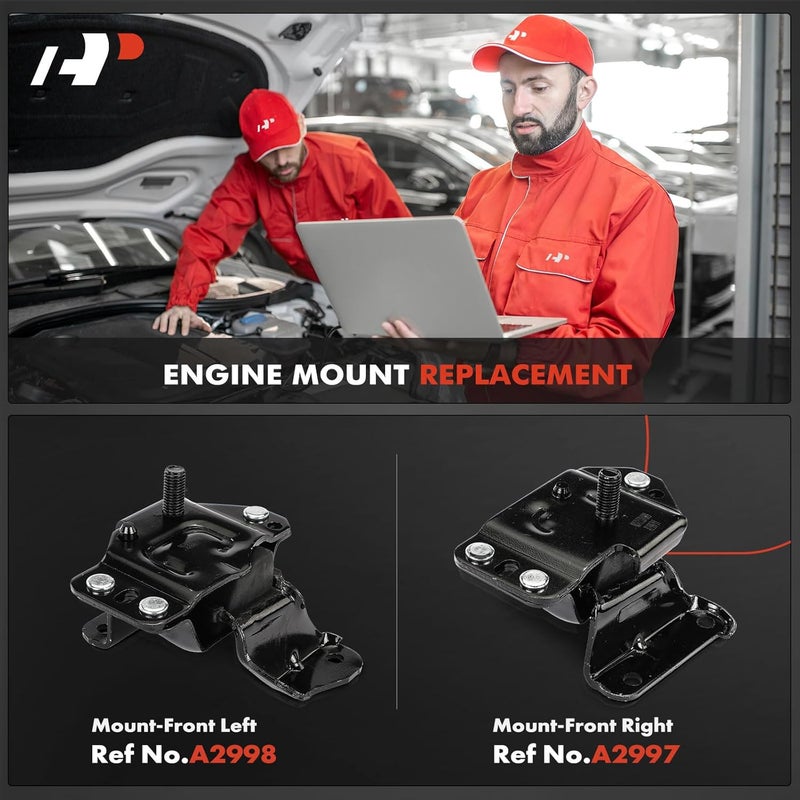 A-Premium 2PCS Front Left and Right Engine Motor Mount Kit for Ford Mustang 1994-1995 3.8L - Image 2