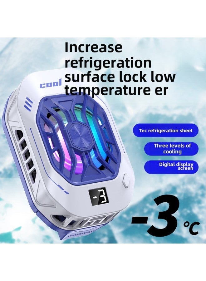 F25 Mobile Phone Radiator Three-gear Temperature Control Semiconductor Refrigeration Cooling Game E-sports Chicken Cooling-Color:F25 Basic Model-Black - Image 2